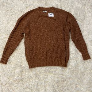 American Eagle Outfitters Rich Brown Crew Neck Sweater